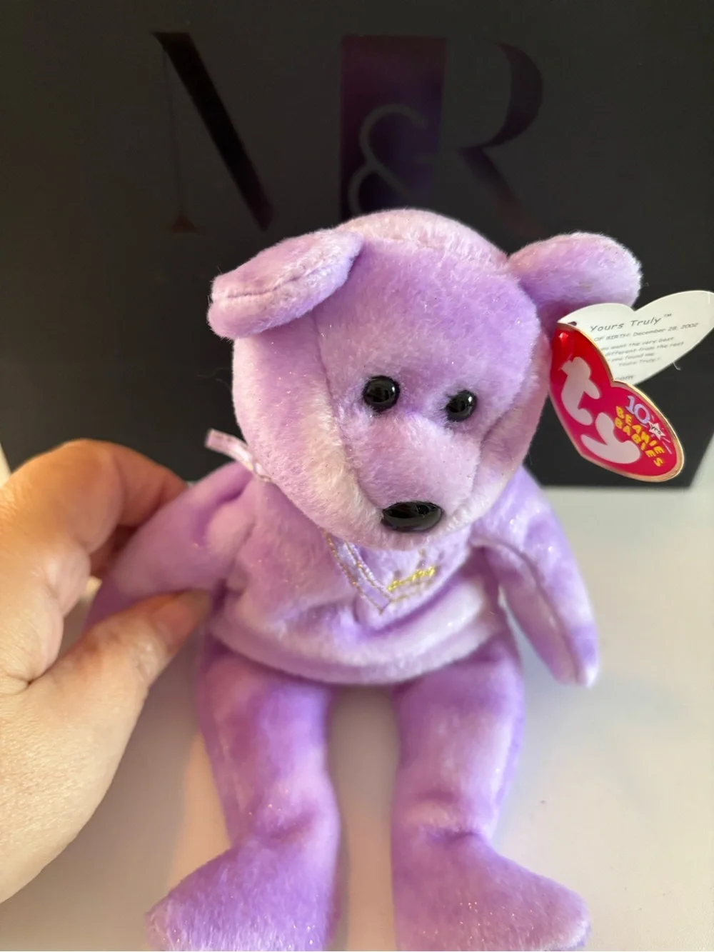 TY Beanie Baby Yours Truly Hallmark Gold Crown Exclusive 2002 With Tag